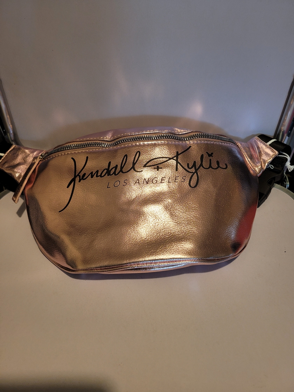 Kendall & Kylie Rose Gold Metallic Belt Bag